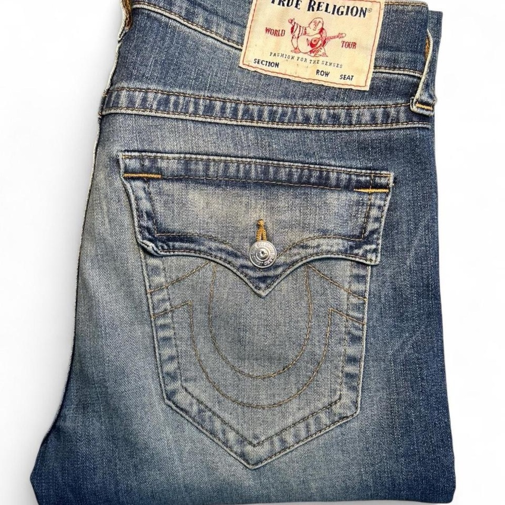True Religion Men's Faded Blue Slim Jeans